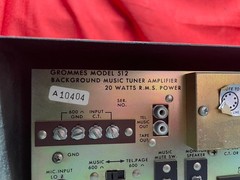 vintage rare Grommes 512 background music tuner amplifier hard to find tube