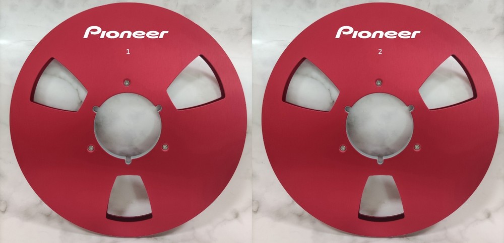 One Pair 10.5” red Pioneer Tape reel High Quality Aluminum Take Up Reel