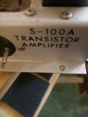Pair Of Rogers S-100 And S-100A transistor amplifier mono from old organ