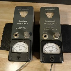 Pair Vintage Heathkit Grid Drip Meters GD-1B – Both Nice Original