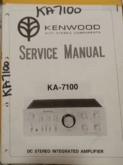 KENWOOD KA-7100 Amplifier Service Manual Original HSQ
