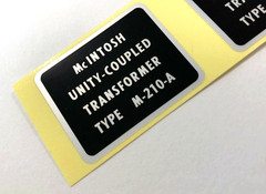McINTOSH MC240 AMPLIFIER TRANSFORMERS DECAL LABEL STICKER SET – New Repro