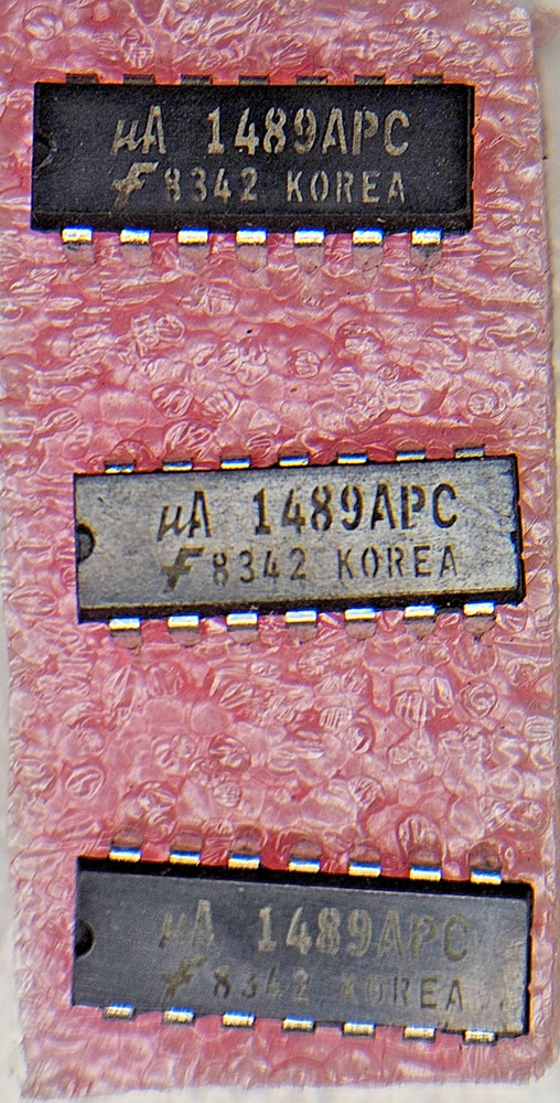 Lot of 3 Vintage Fairchild uA1489APC Quad Line Receiver ICs – 1983 Date Code NOS