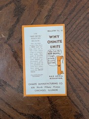 Vintage Ohmite Catalog Stock List & Red Devil Bulletin