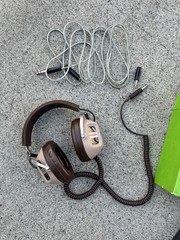 Realistic Custom Pro Stereo Headset 1970s Adjustable Headband 10ft Cable Brown