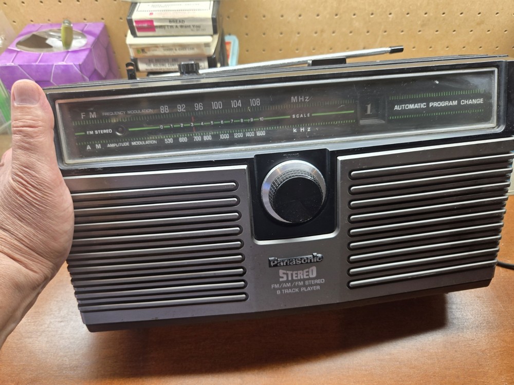 Tested Panasonic AM/FM/8 Track Player RS-836S. Pls See Description. 2 Free Tapes