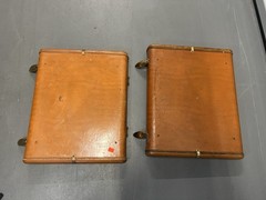 Pair of Vintage Ampex 620 Tube Amplifier Speaker Suitcase Powered FOR PARTS