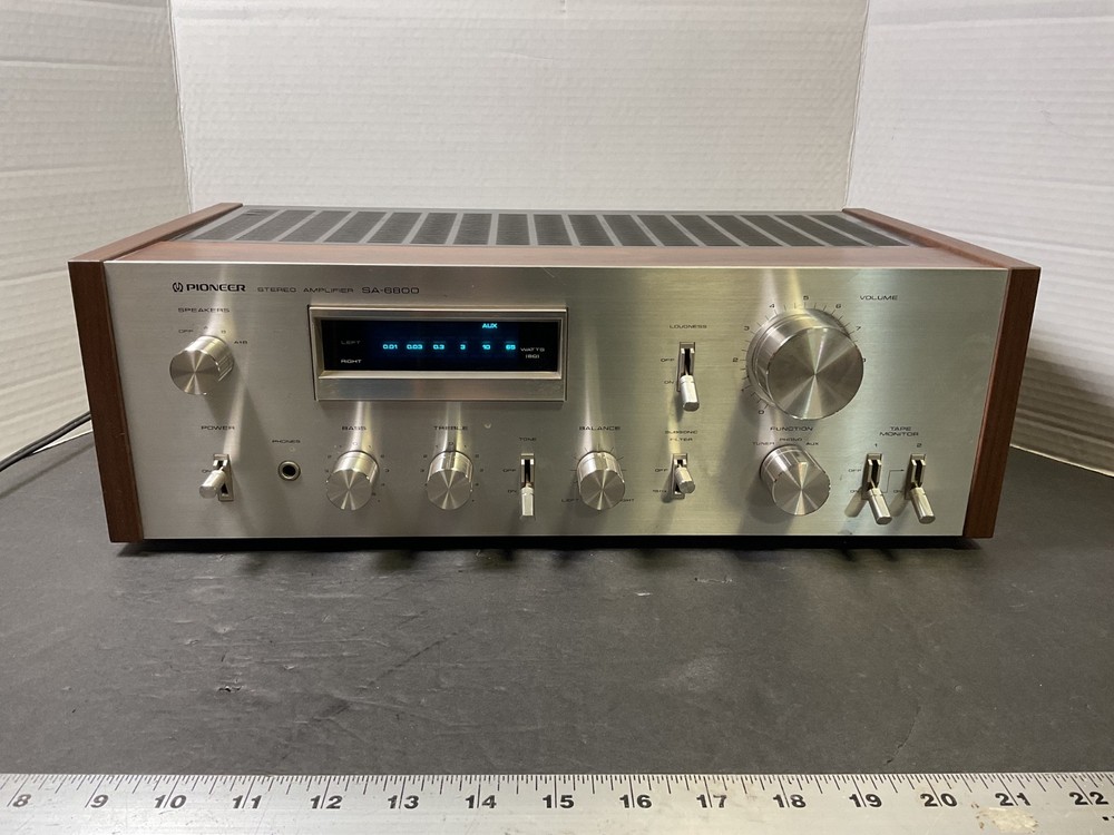 Pioneer SA-6800 Silver Face – Wood Case Stereo Amplifier 🎶