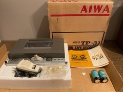 Vintage AIWA Transistor Tape Recorder TP-31 Original Box/ Manual-Works