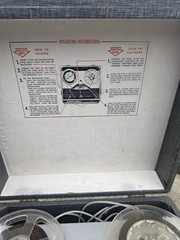 Vintage Webcor Compact Deluxe Reel-to-Reel Tape Recorder EP2302-1A-WORKING W/MIC