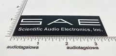 SAE Scientific Audio Electronics Custom Made Aluminum Amplifier Badge