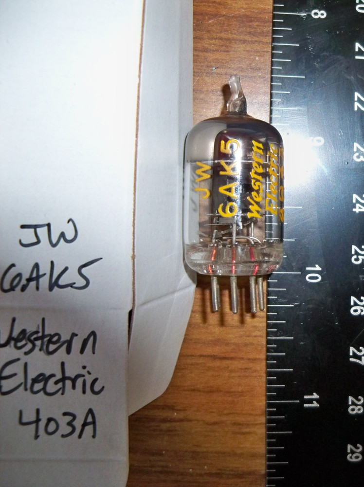 Strong Western Electric Black Plate D Getter 403A – JW6AK5 Tube – 102