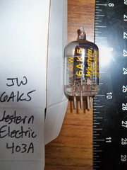Strong Western Electric Black Plate D Getter 403A – JW6AK5 Tube – 102