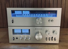 Kenwood KA-5700 Amp + KT-5500 Tuner Combo – Serviced/Working. Blue LEDs. 40 WPC