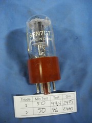 6SN7GT Vacuum Tube Replace 6SN7 CV181 6N8P CHINA STRONG!  (TESTED W/ TV-7D/U)