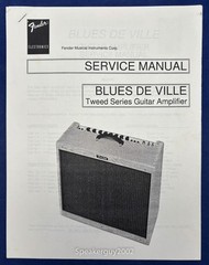 Original Fender Blues DeVille – Tweed Series Guitar Amp Service Manual