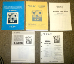 ORIGINAL Teac A-3340S – Service Manuals W/ Schematics, Parts List, Complete – EX