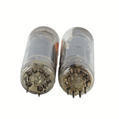 Pair Vintage Brimar England 7189 Vacuum Tubes TV-7 Tested Strong 52 & 56 EL84
