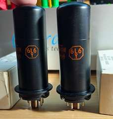 6L6Y MATCHED PAIR RCA AUDIO POWER TUBES NOS NIB *eTRACER* #12B2