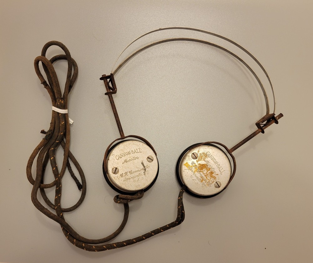 C.F. Cannon Co. Cannonball Master Headphones Black & Silver w/ Headband On-Ear
