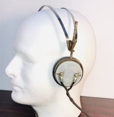 VTG 20’s 30’s Headphones C. Brandes USA Superior 1/4” connector Metal Headband