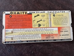 Vintage 1960’s Ohms Law Calculator