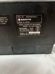Sanyo VCR 3900 II Betacord Beta VCR Video Cassette Recorder Untested Powers On