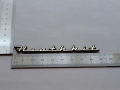 Heathkit Badge Logo Emblem 3.5 Inch Brushed Gold With Adhesive
