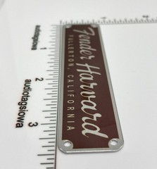 Fender Harvard Logo for Amp or Case Badge Custom Made Aluminum with Screws