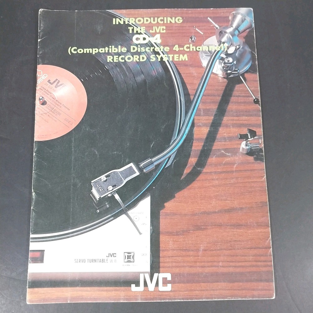 Vintage JVC CD-4 Quadraphonic Record System Brochure Manual VL-8 Turntable 1970s