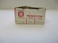 OHMITE VITREOUS ENAMELED RESISTOR 0778, 75 WATTS, 1000 OHMS,