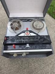 Vintage Webcor Compact Deluxe Reel-to-Reel Tape Recorder EP2302-1A-WORKING W/MIC
