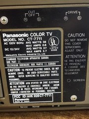 Vtg ’82 Panasonic ColorPilot CT-7711 Color TV 7″ Portable Retro Gaming CRT AC/DC