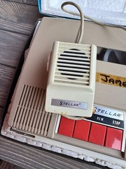 Vintage Stellar REC-16 6 Transistor Deluxe Tape Recorder With Box & Accessories