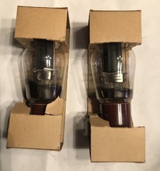1 Pair of Vintage Western Electric VT-136 6125 RCA Signal Corps Vacuum Tubes