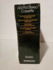 HTF Vintage Sparkomatic Sr4400 Am Fm Stereo Cassette With Box Anti Theft Control