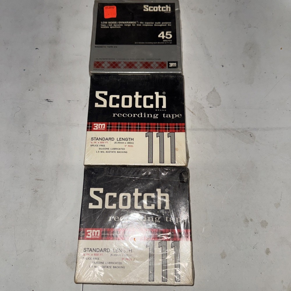Scotch brand Recording Tape Standard Length 1/4 In x 600 FT New Sealed **