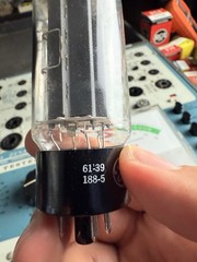 GE 5AS4A 61-39 188-5 Grey Smooth Plate Side D Getter Tested on B&K 707