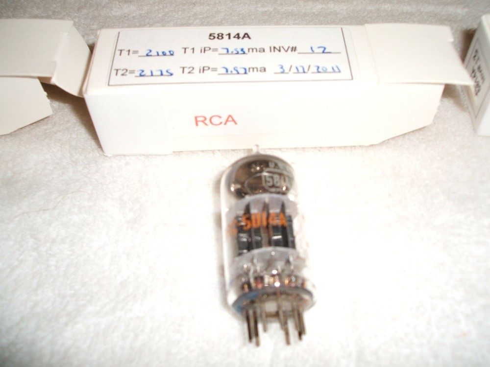 (1) RCA 5814A Vacuum Audio Radio Tube Tested NOS Hickok 539C Tested