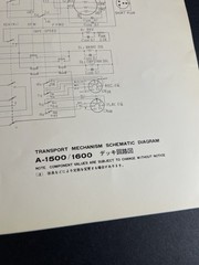 Vintage Original TEAC A-1500/A-1600 Operating Instructions & Service Manual