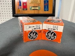 Matched Pair of GE OA3 Tubes – NOS NIB – Dated Code 1965
