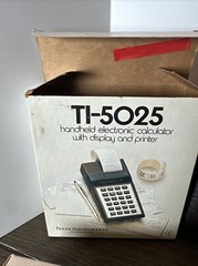 VTG TEXAS INSTRUMENTS TI-5025 Portable Calculator w/LED & Printer No Power Cable
