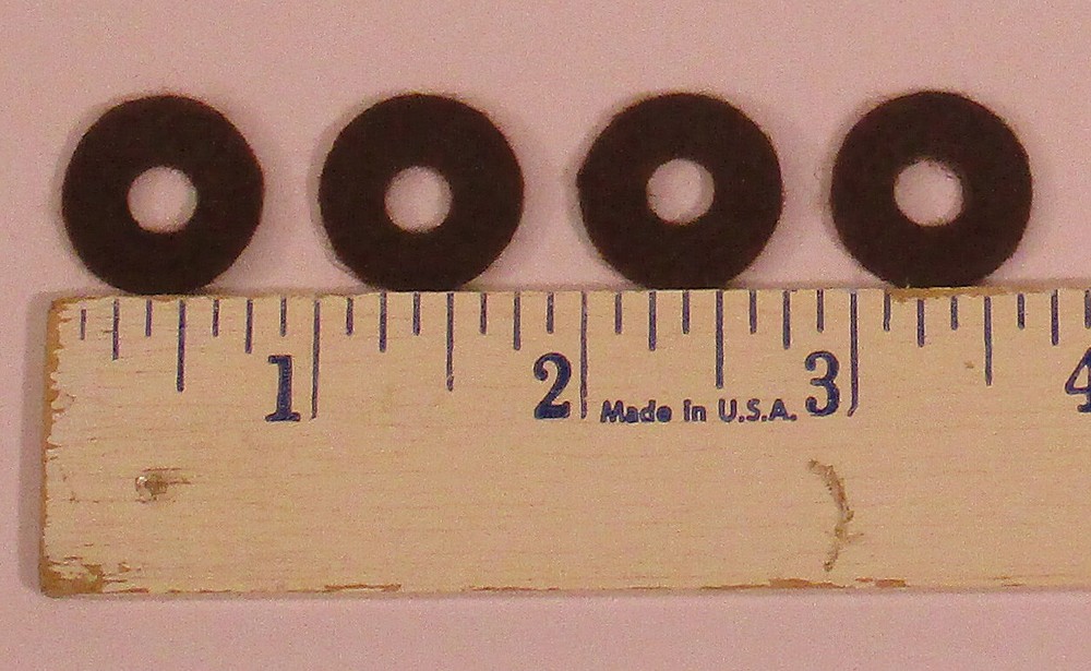 New 3/4″ Brown Knob Felt Washers Set of Four – Old Antique Vintage Tube Radio