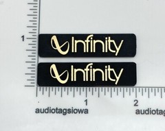 Infinity Reference Speaker Badge Logo Custom Made 3D Incised Acrylic Pair