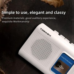 Retro Portable Cassette Player with Built-in Speaker & Mic – 4.57 x 3.54 inch