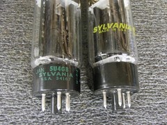 Sylvania 5U4GB / 5AS4A Rectifier Tubes …….NOS…..Pair of Black Plates