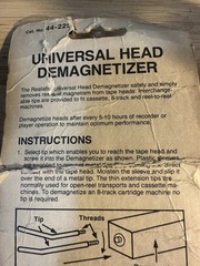 Realistic universal head demagnetizer. Radio Shack Box Not In Good Shape
