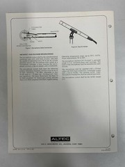 Original Vtg Altec C71 Omnidirectional Condenser Mic System Spec Sheet (A3)