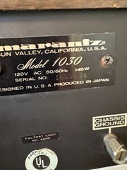 marantz 1030 integrated amplifier #2