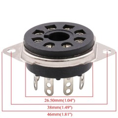 8pin Bakelite Octal Valve Tube Socket For EL34 6V6 6L6 KT88 Chassis Mount 10pcs